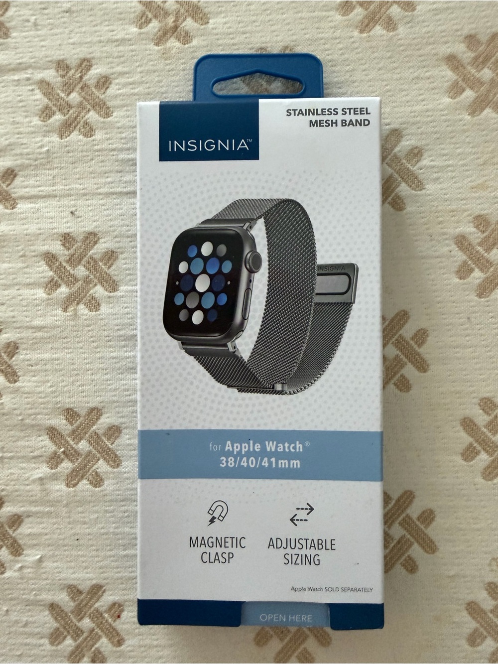 Insignia Stainless Steel Mesh Watch Band - Silver